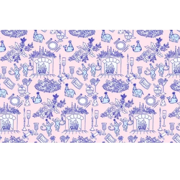 Roller Rabbit Party Toile Polo PJ Pajama Pink Shorts Set, XS - Picture 9 of 12